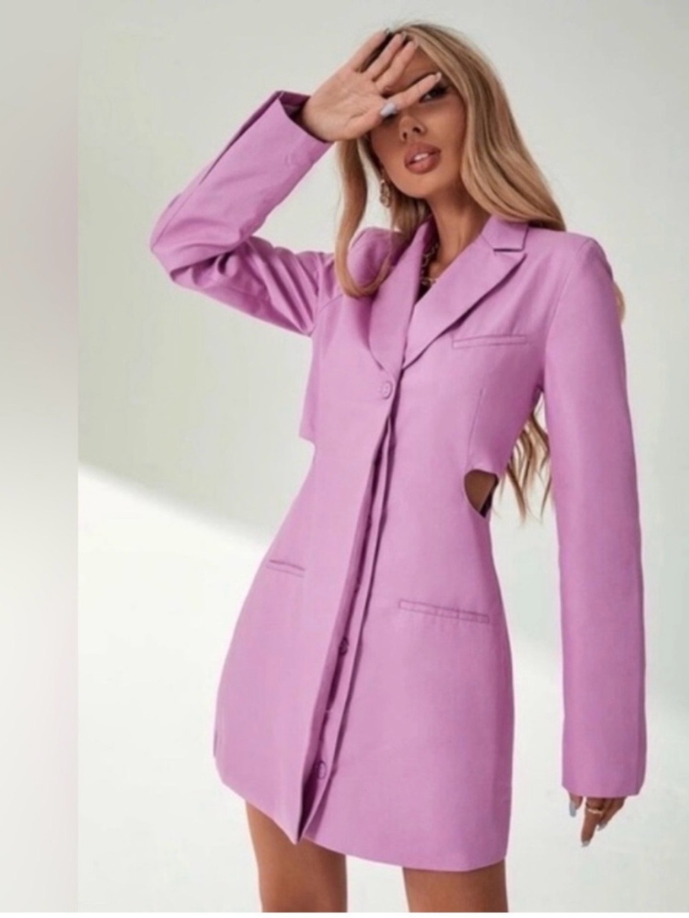 Zara Purple Cutout Blazer Dress